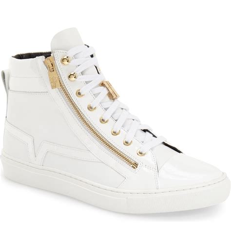 versace heren sneakers|Versace zipped high top sneakers.